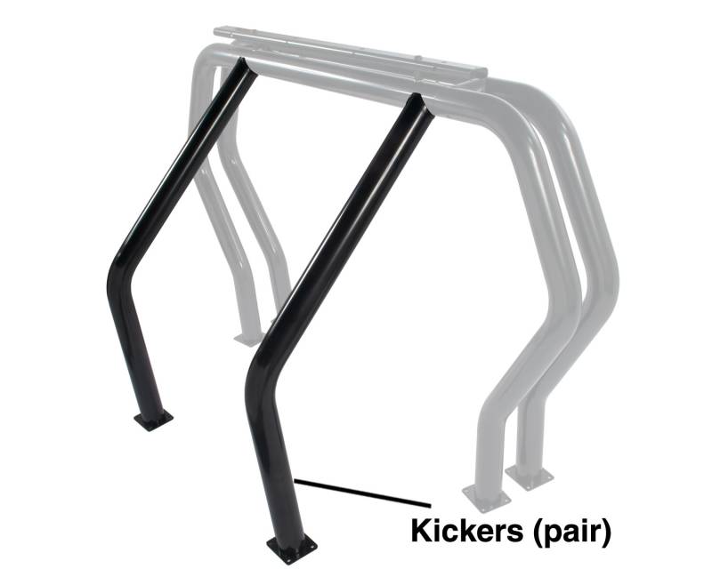 Go Rhino - Go Rhino Bed Bar Component - Pair of Kickers (On wheel wells) - Black Powdercoat 9516B