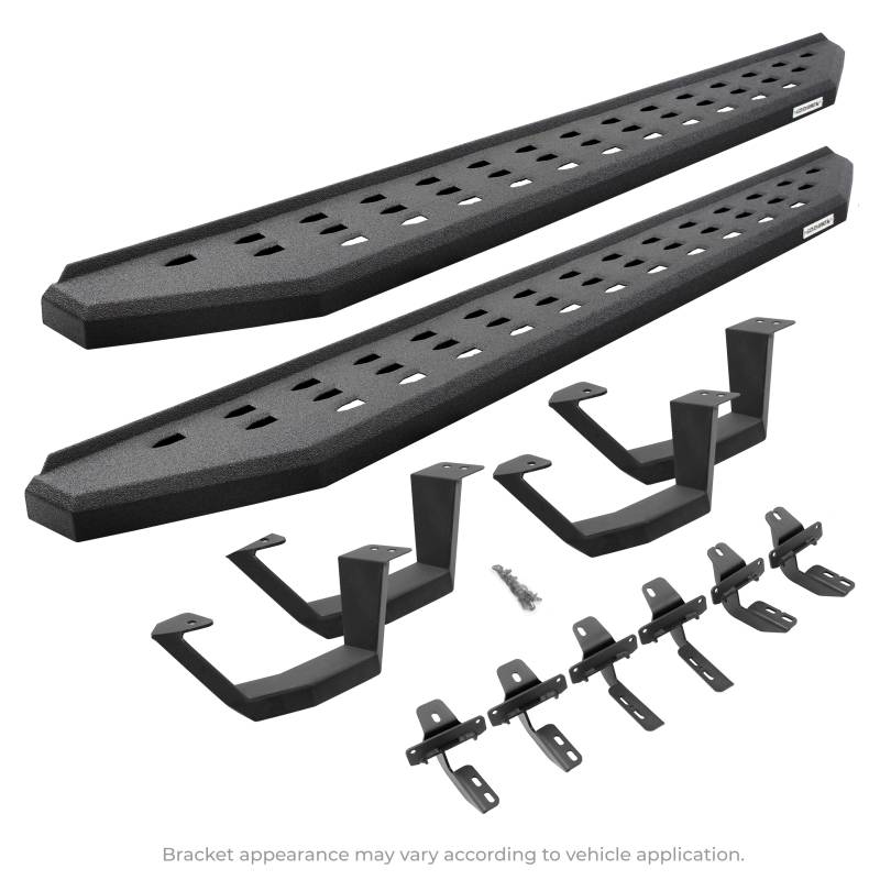 Go Rhino - Go Rhino RB20 Running Boards with Mounting Brackets, 2 Pairs Drop Steps Kit 6945168720T