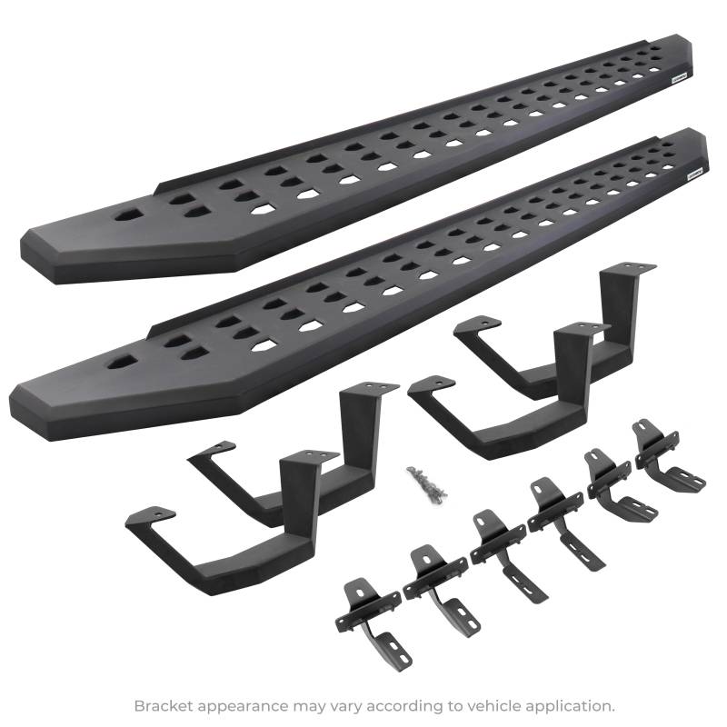 Go Rhino - Go Rhino RB10 Running Boards with Brackets, 2 Pairs Drop Steps Kit - Double Cab 6944358020PC