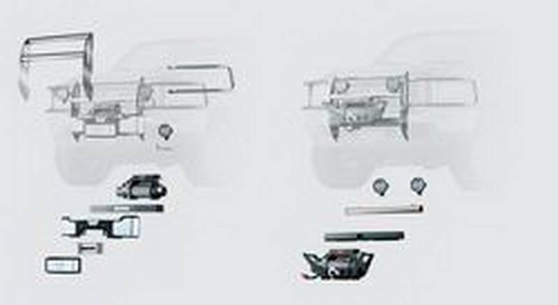 Warn - Warn Without Insert Bars; Powder Coated; Black; Grille Guard Required 75590