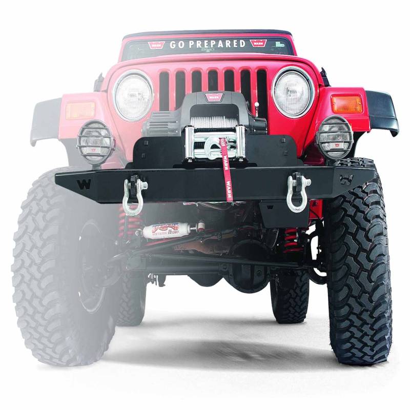 Warn - Warn Direct-Fit Grille Guard Winch Mount Powder Coated Black Steel W/License Mount 61853