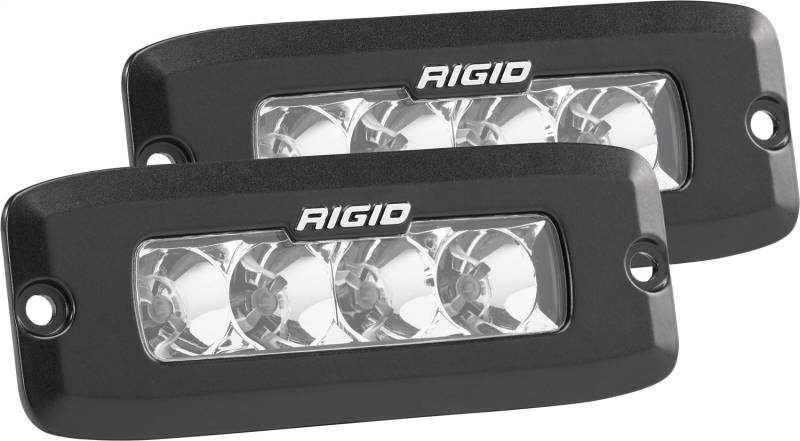 RIGID Industries - RIGID Industries RIGID SR-Q Series PRO, Flood Optic, Flush Mount, Black Housing, Pair 925113