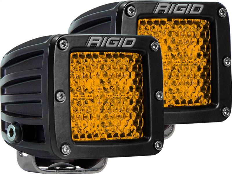 RIGID Industries - RIGID Industries RIGID D-Series Rear Facing Light, High/Low, Amber, Diffused, Surface Mount, Pair 90151