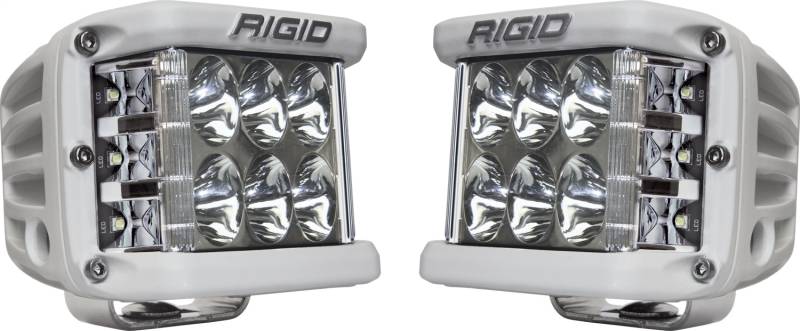 RIGID Industries - RIGID Industries RIGID D-SS PRO Side Shooter, Driving Optic, Surface Mount, White Housing, Pair 862313
