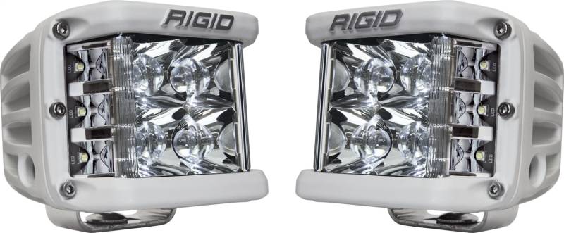 RIGID Industries - RIGID Industries RIGID D-SS PRO Side Shooter, Spot Optic, Surface Mount, White Housing, Pair 862213