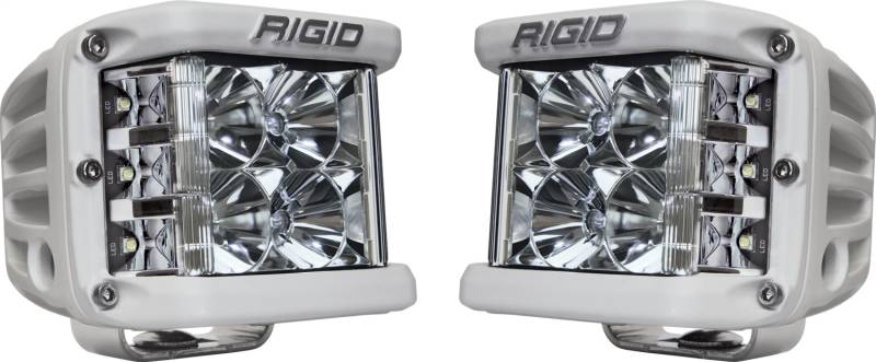 RIGID Industries - RIGID Industries RIGID D-SS PRO Side Shooter, Flood Optic, Surface Mount, White Housing, Pair 862113