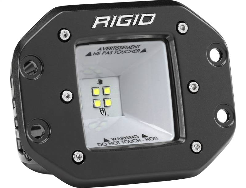 RIGID Industries - RIGID Industries RIGID 2X2 115 Degree DC LED Scene Light, Flush Mount, Black Housing, Single 681523