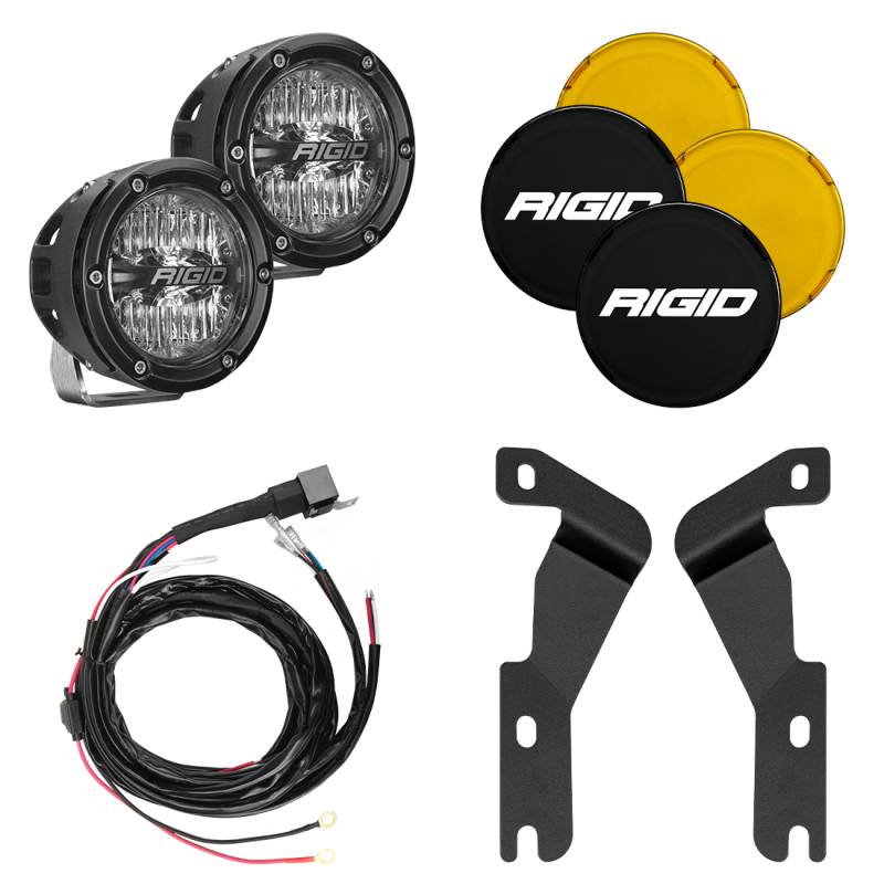 RIGID Industries - RIGID Industries 2016-2020 Toyota Tacoma A-Pillar Light Kit, Includes 4In 360-Series Drive 46708
