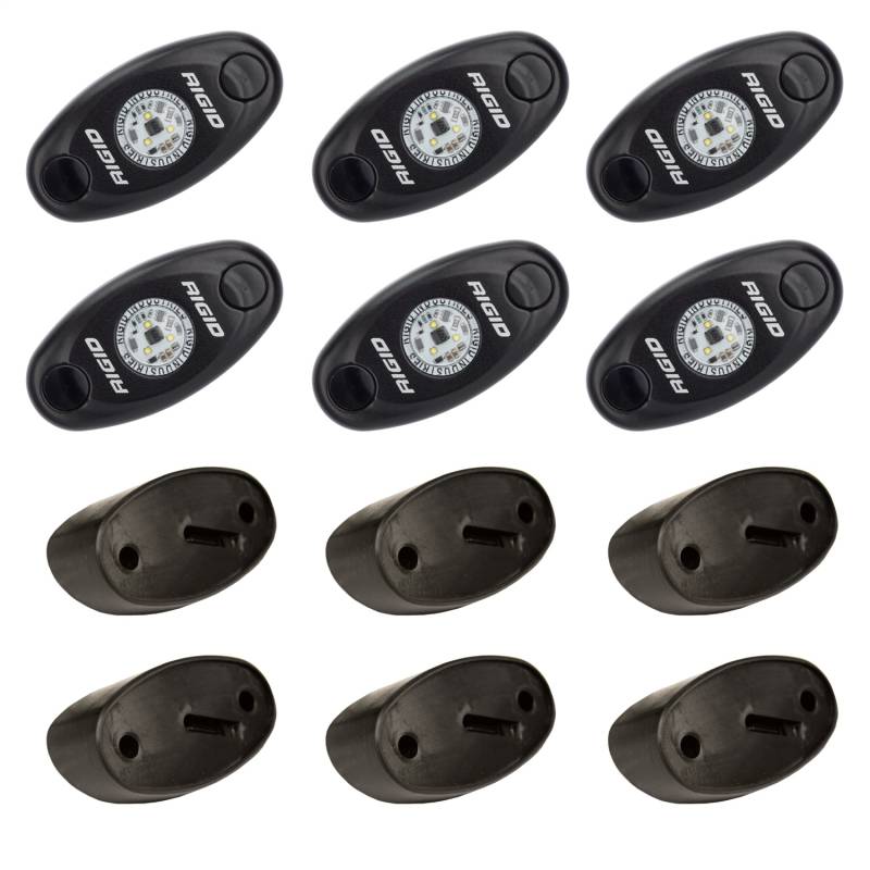 RIGID Industries - RIGID Industries RIGID A-Series LED Universal Rock Light Kit, High Power Blue, Set Of 6 400283