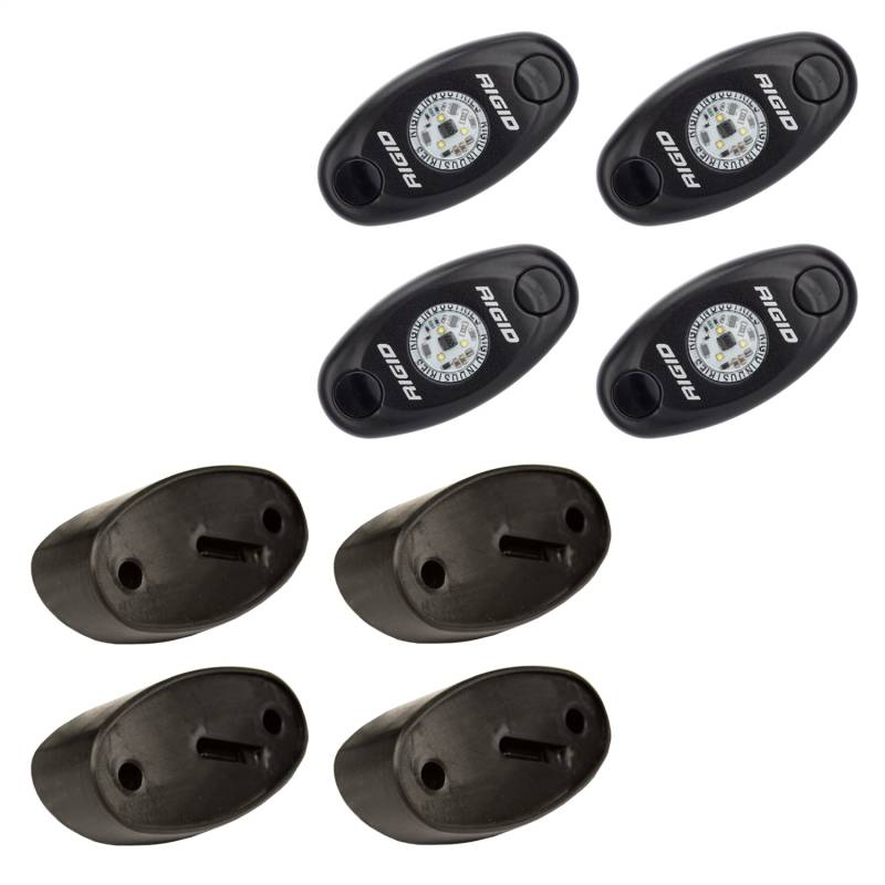 RIGID Industries - RIGID Industries RIGID A-Series LED Universal Rock Light Kit, High Power Cool White, Set Of 4 400203