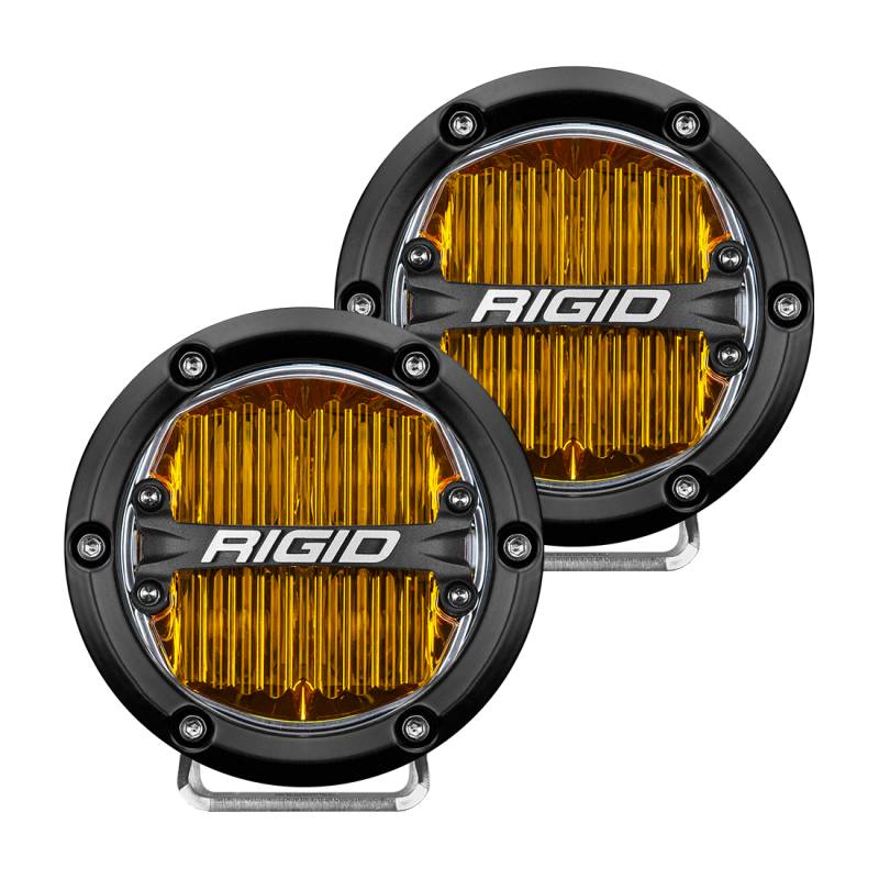 RIGID Industries - RIGID Industries RIGID 360-Series DOT/SAE J583 4 Inch Selective Yellow LED Fog Light, Pair 36111