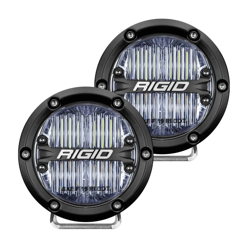 RIGID Industries - RIGID Industries RIGID 360-Series DOT/SAE J583 4 Inch White LED Fog Light, Pair 36110