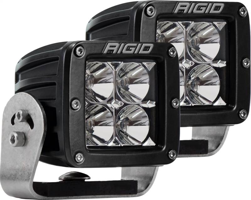RIGID Industries - RIGID Industries RIGID D-Series PRO LED Light, Flood Optic, Heavy Duty, Black Housing, Pair 222113