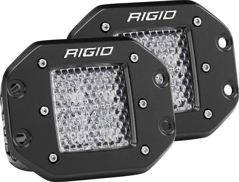 RIGID Industries - RIGID Industries RIGID D-Series PRO LED Light, Diffused Lens, Flush Mount, Pair 212513