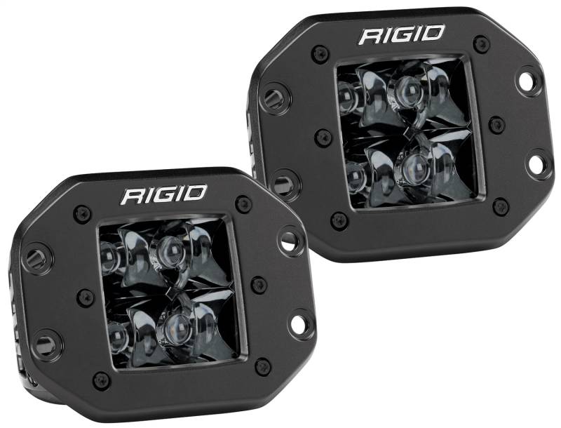 RIGID Industries - RIGID Industries RIGID D-Series PRO Midnight Edition, Spot Optic, Flush Mount, Single 212213BLK