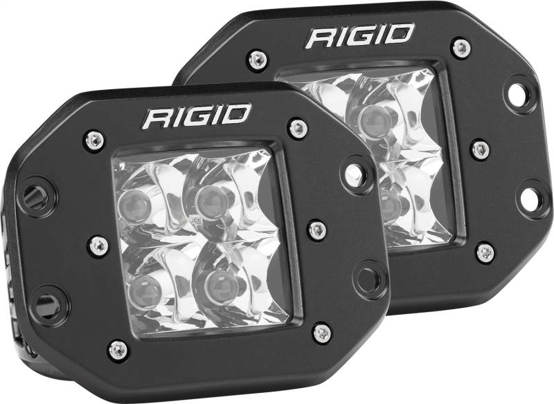 RIGID Industries - RIGID Industries RIGID D-Series PRO LED Light, Spot Optic, Flush Mount, Pair 212213