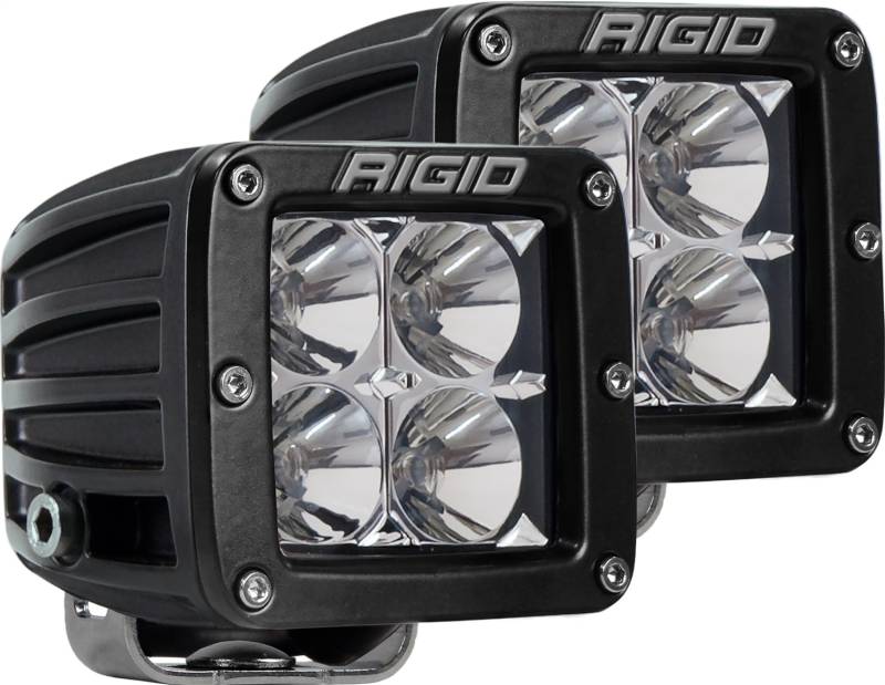 RIGID Industries - RIGID Industries RIGID D-Series PRO LED Light, Flood Optic, Amber, Surface Mount, Pair 202123