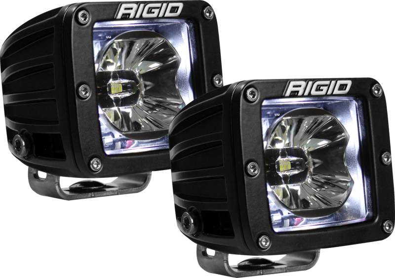 RIGID Industries - RIGID Industries RIGID Radiance Pod With White Backlight, Surface Mount, Black Housing, Pair 20200