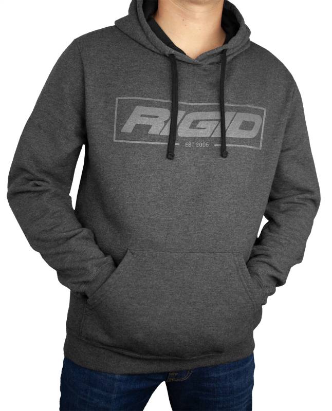 RIGID Industries - RIGID Industries RIGID Pull Over Hoodie, Established 2006, Charcoal, Medium 1062