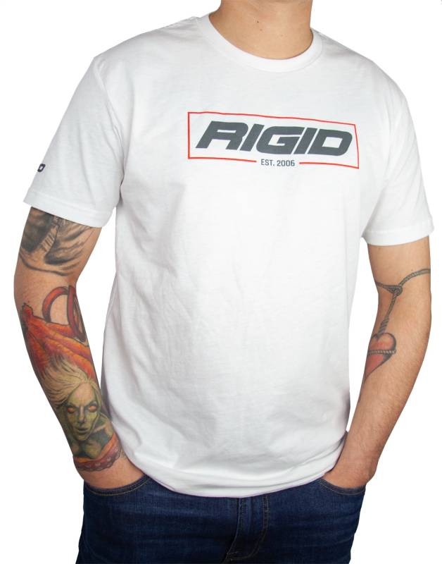 RIGID Industries - RIGID Industries RIGID T-Shirt, Established 2006, White, X-Large 1052