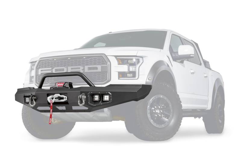 Warn - Warn Direct-Fit Mounting Baja Style Grill Guard With Winch Mount Textured Black Steel 99850