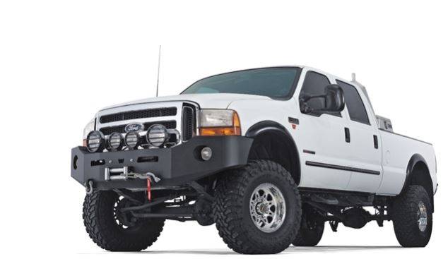 Warn - Warn Direct-Fit Grille Guard With Internal Winch Mount Textured Black steel 99395