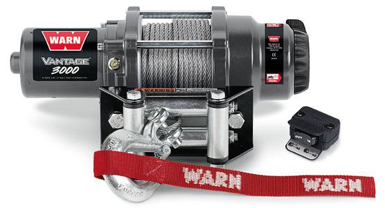 Warn - Warn 12 Volt DC 3000 LB Cap 50 Ft Wire Rope Roller Fairlead 99388