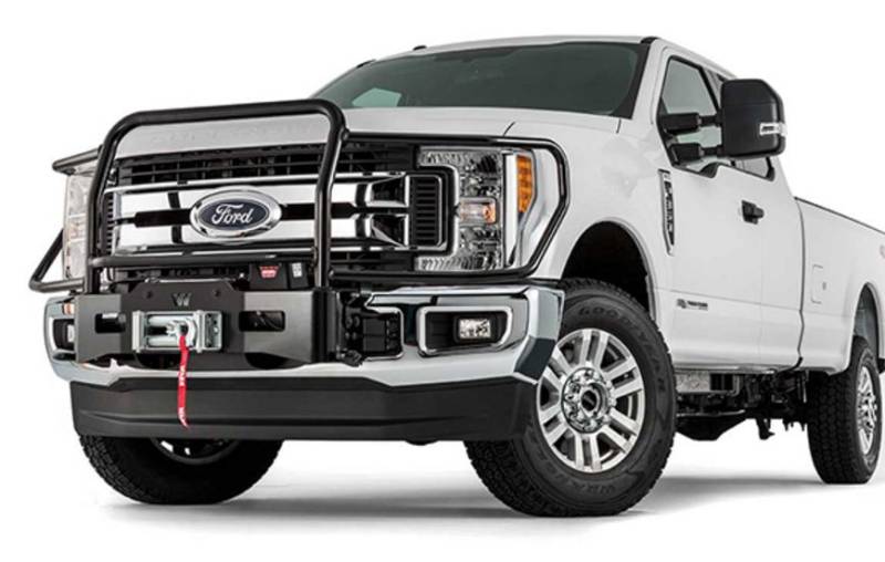 Warn - Warn Without Insert Bars; Powder Coated; Black; Grille Guard Required 98855