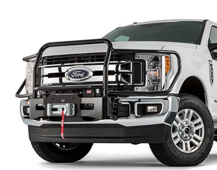 Warn - Warn Tall Polished Stainless Steel Brush Guard Skid Plate Step Plate 98205