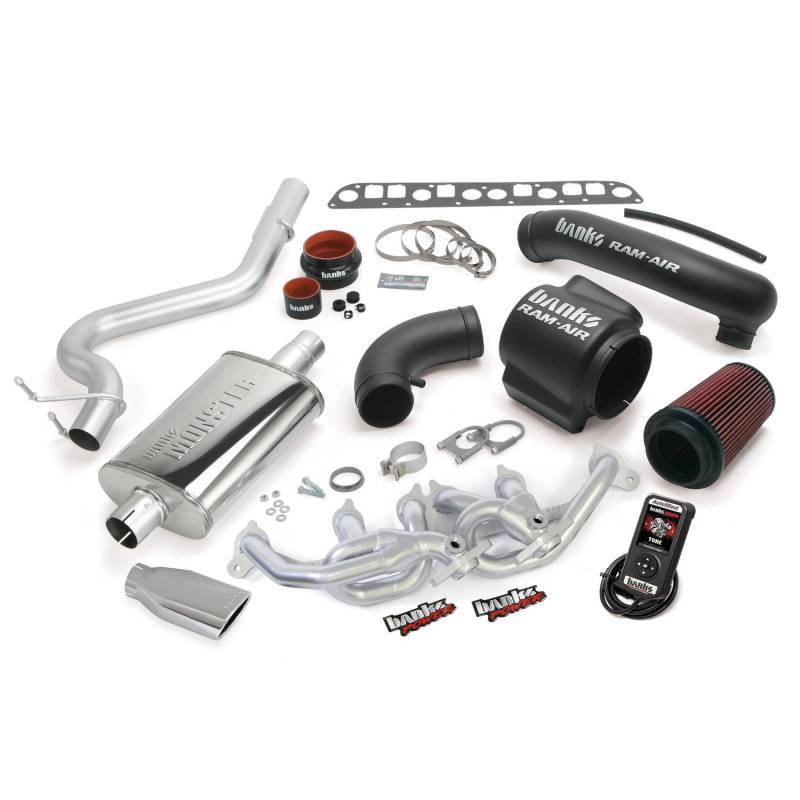 Banks Power - PowerPack Bundle Complete Power System W/AutoMind Programmer Chrome Tip 00-03 Jeep 4.0L Wrangler Banks Power