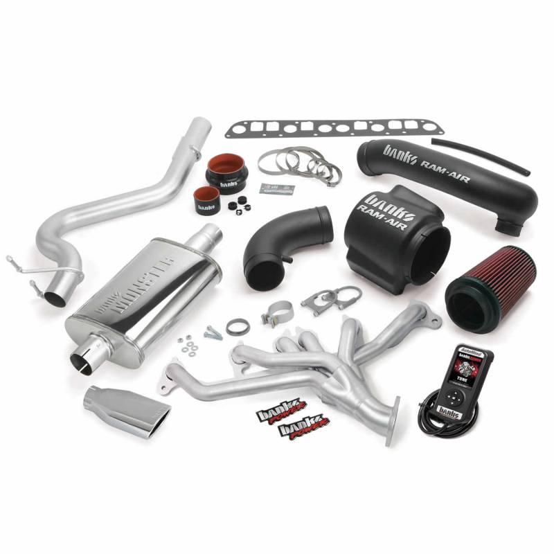 Banks Power - PowerPack Bundle Complete Power System W/AutoMind Programmer Chrome Tip 98-99 Jeep 4.0L Wrangler Banks Power