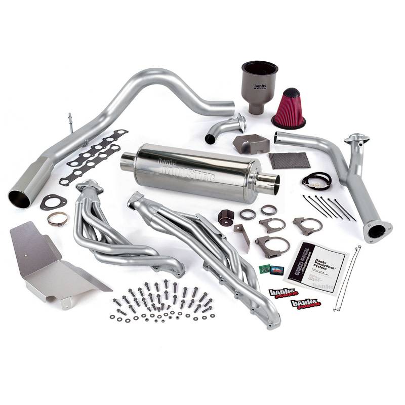 Banks Power - PowerPack Bundle W/AutoMind ModuleSingle Exit Exhaust Chrome Tip 99-04 Ford 6.8L Truck No EGR Banks Power
