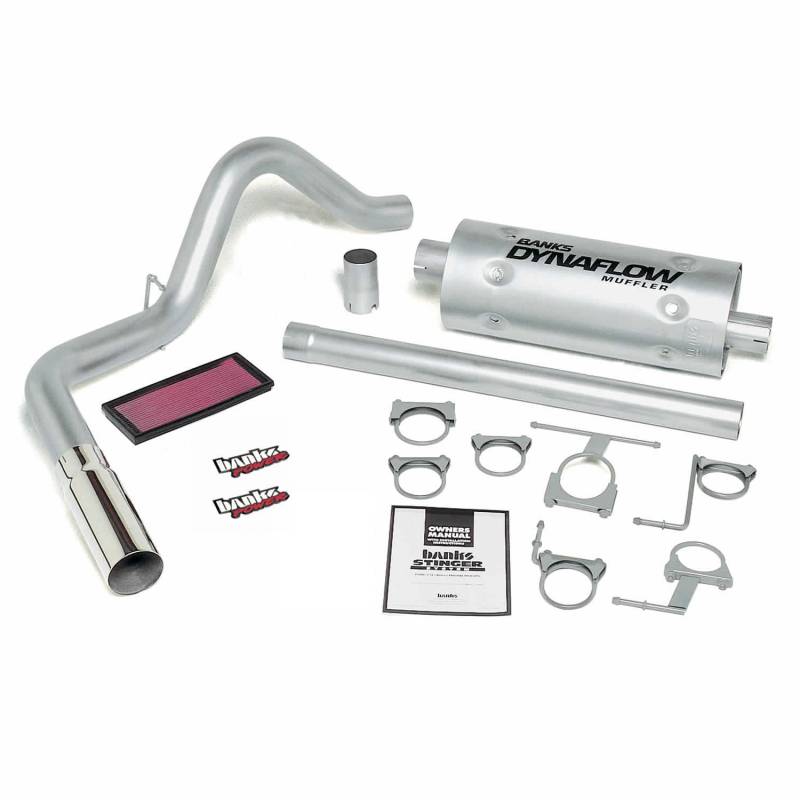Banks Power - Stinger Bundle Power System W/Single Exit Exhaust Chrome Tip 96-97 Ford 460 EC/CC Extended and Crew Cab Banks Power