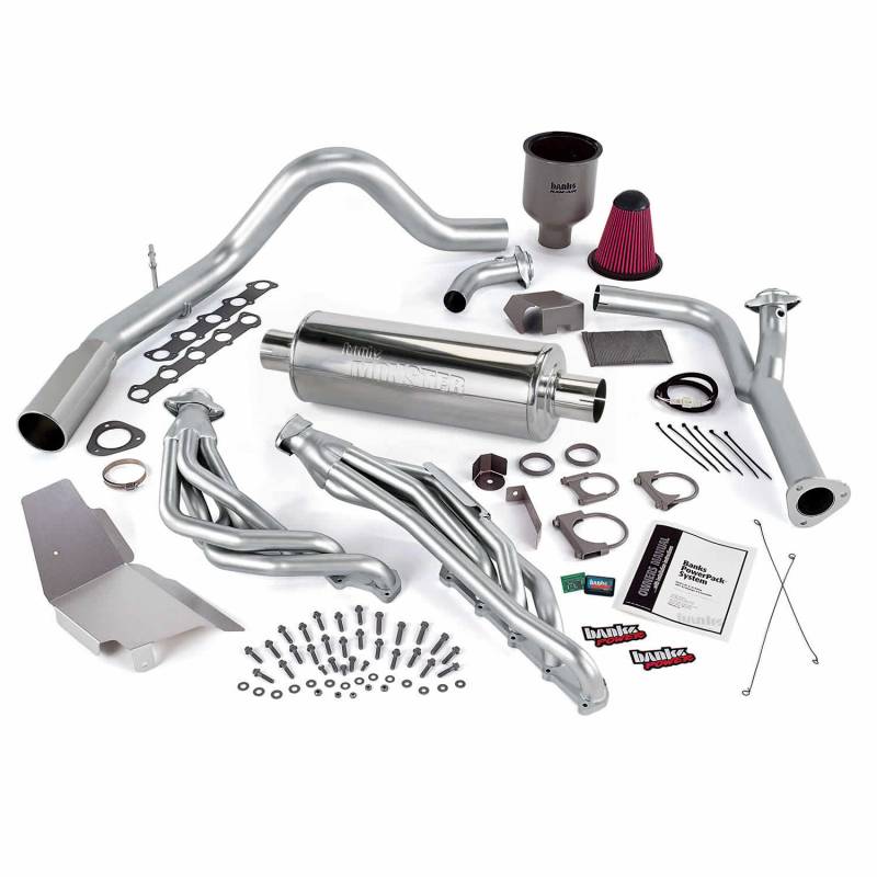 Banks Power - PowerPack Bundle Complete Power System W/Single Exit Exhaust Chrome Tip 99-04 Ford 6.8 Truck EGR Late Catalytic Converter Banks Power