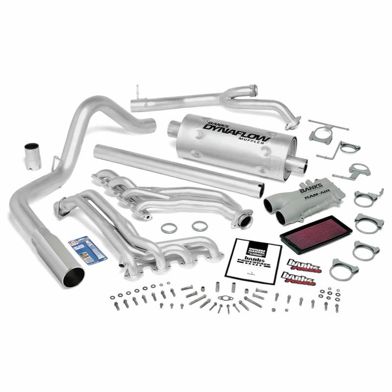 Banks Power - PowerPack Bundle Complete Power System 89-93 Ford 460 Automatic Transmission Chrome Tip Banks Power