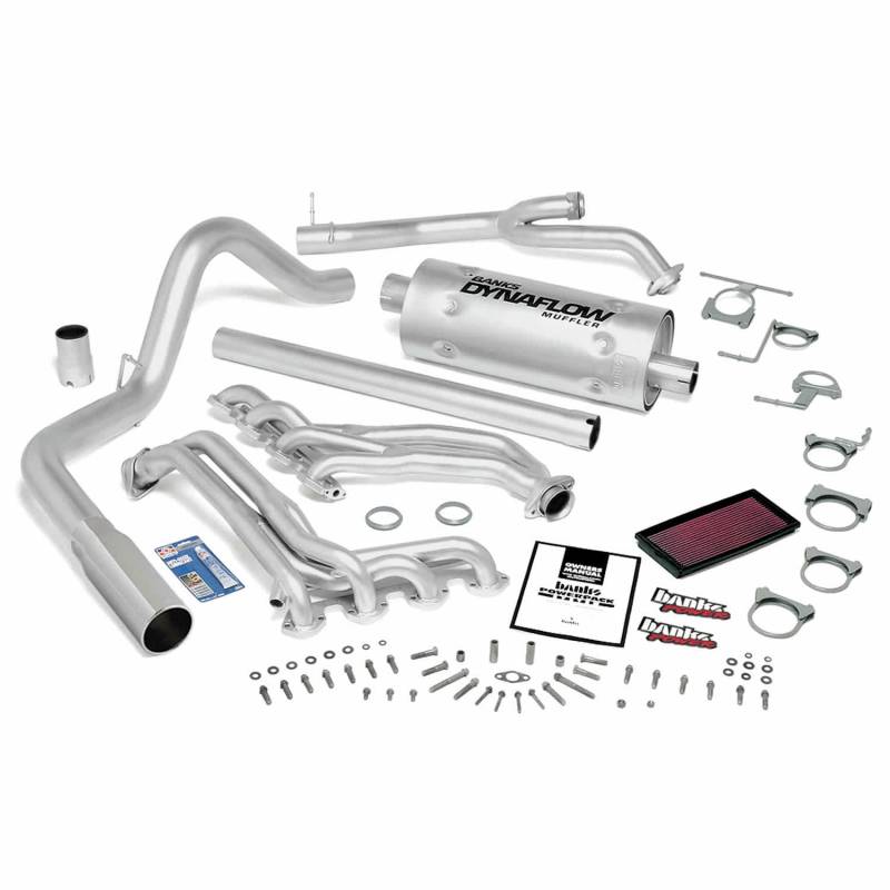 Banks Power - PowerPack Bundle Complete Power System 87-89 Ford 460 Automatic Transmission Chrome Tip Banks Power