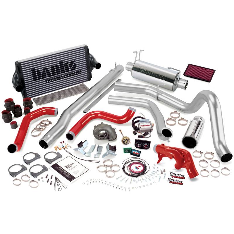Banks Power - PowerPack Bundle Complete Power System W/Single Exit Exhaust Chrome Tip 99.5 Ford 7.3L F250/F350 Automatic Transmission Banks Power