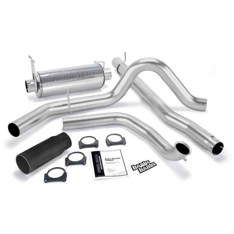 Banks Power - Monster Exhaust System Single Exit Black Round Tip 00-03 Ford 7.3L Excursion Banks Power