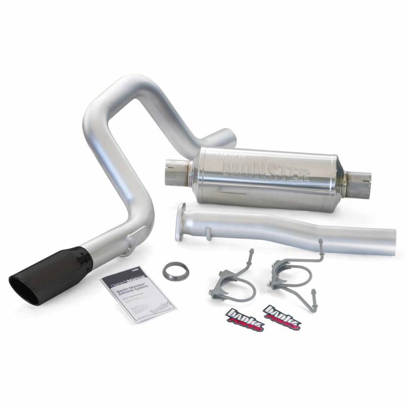 Banks Power - Monster Exhaust System Single Exit Black Round Tip 07-14 Toyota 4.0 FJ Cruiser Banks Power