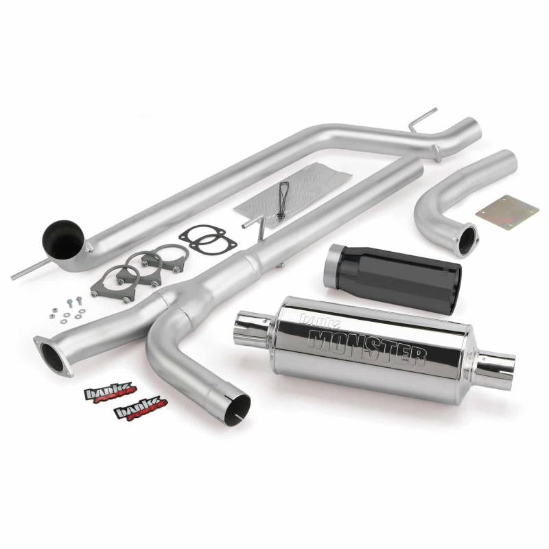 Banks Power - Monster Exhaust System Single Exit Black Tip 04-15 Nissan 5.6L Titan All Cab/Beds Banks Power