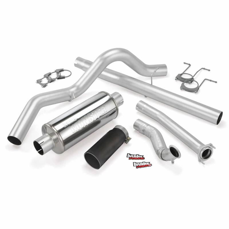 Banks Power - Monster Exhaust System Single Exit Black Tip 94-97 Ford 7.3L ECLB Banks Power