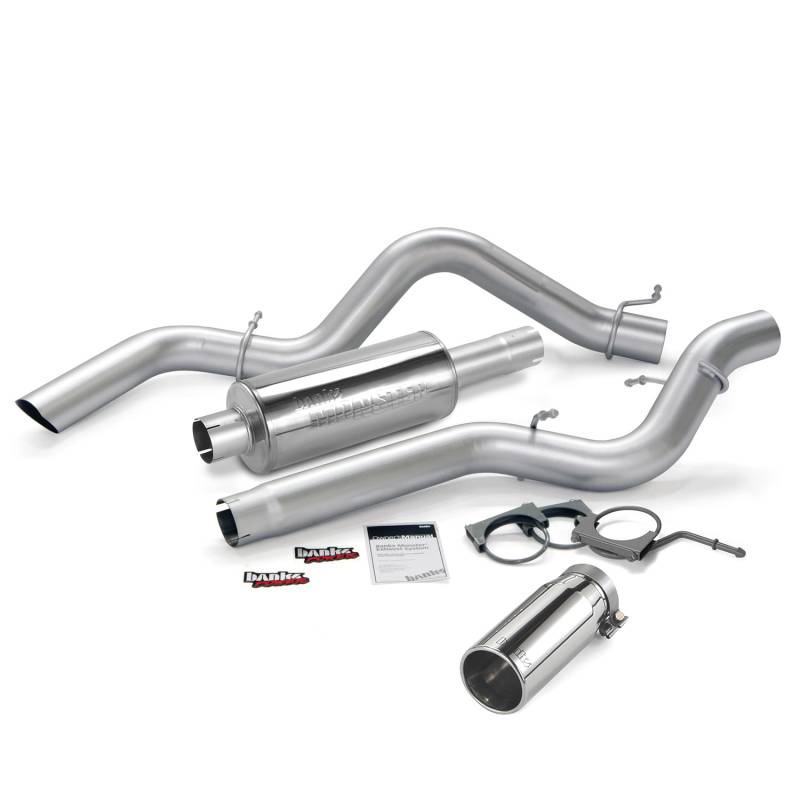 Banks Power - Monster Exhaust System Single Exit Chrome Round Tip 06-07 Chevy 6.6L CCLB Banks Power