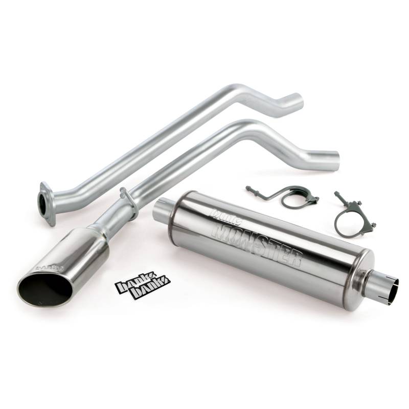 Banks Power - Monster Exhaust System Single Exit Chrome Ob Round Tip 07-08 Chevy V-8 SCSB/ECSB/CCSB Banks Power
