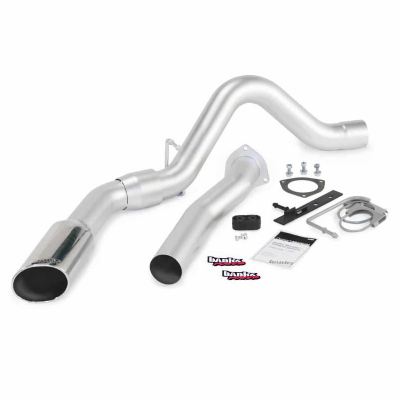 Banks Power - Monster Exhaust System Single Exit Chrome Tip 07-10 Chevy 6.6L LMM ECSB-CCLB to Banks Power