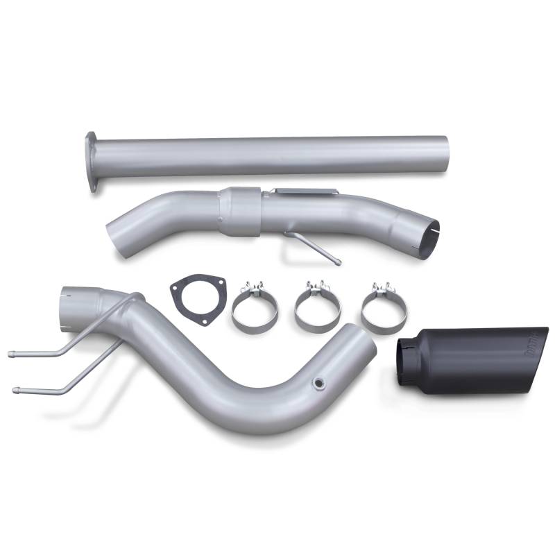 Banks Power - Monster Exhaust System Single Exit Black Ob Round Tip 2017-Pres Ford Super Duty 6.7L Diesel Banks Power