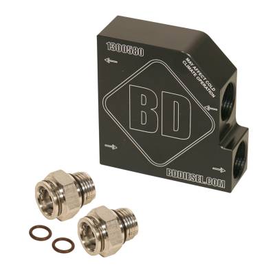 BD Diesel - BD Diesel Transmission Oil Cooler Bypass Tube Eliminator Kit 1061528 - Image 1
