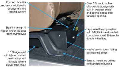 Tuffy Security - Tuffy Security Front Driver Side Underseat Drawer 293-01 - Image 2