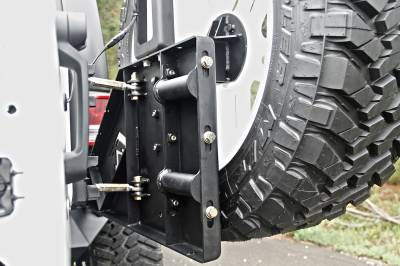 Tire & Wheel - Spare Tire Carrier - Fab Fours - Fab Fours Off The Door Tire Carrier JP-Y1261T-B