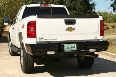 Fab Fours - Fab Fours Black Steel Ranch Rear Bumper CH08-T1450-1 - Image 3