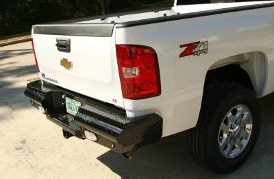 Fab Fours - Fab Fours Black Steel Ranch Rear Bumper CH08-T1450-1 - Image 4